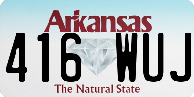 AR license plate 416WUJ