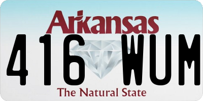 AR license plate 416WUM