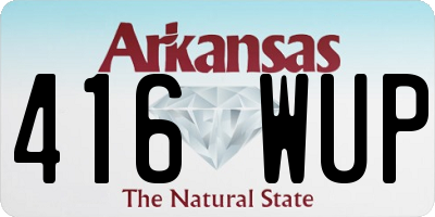 AR license plate 416WUP