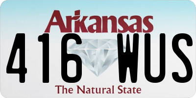 AR license plate 416WUS