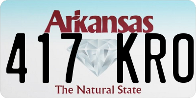 AR license plate 417KRO