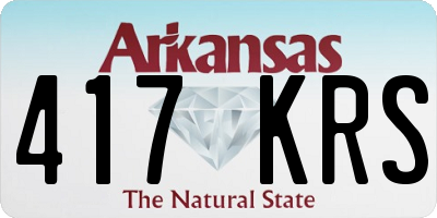 AR license plate 417KRS