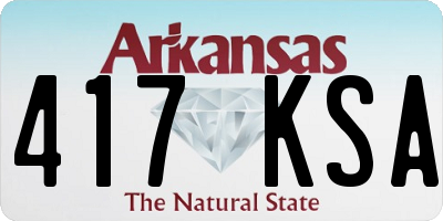 AR license plate 417KSA