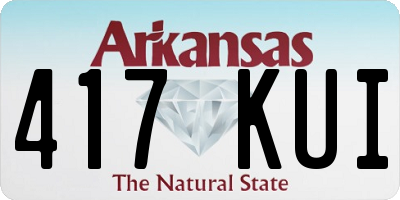 AR license plate 417KUI