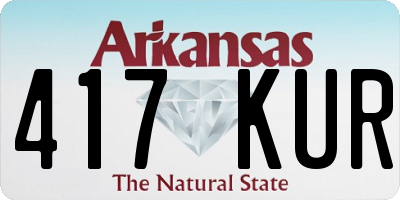 AR license plate 417KUR