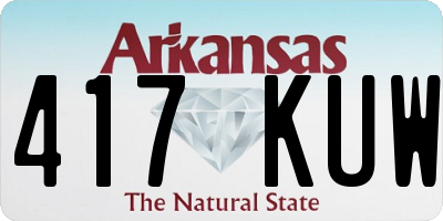 AR license plate 417KUW
