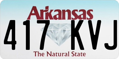 AR license plate 417KVJ