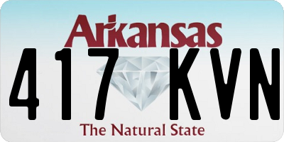 AR license plate 417KVN
