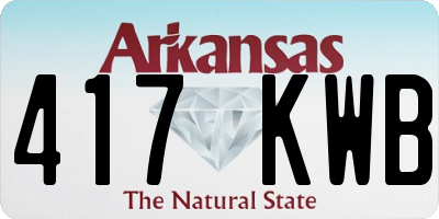 AR license plate 417KWB