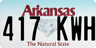 AR license plate 417KWH