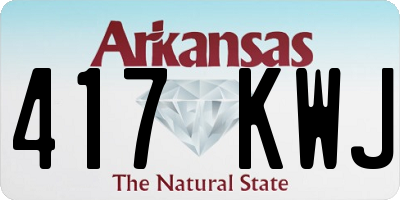 AR license plate 417KWJ