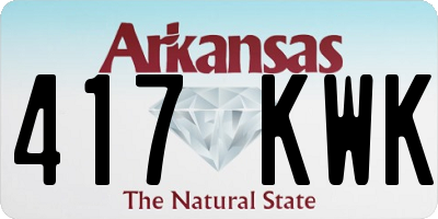 AR license plate 417KWK