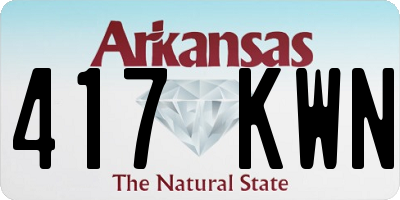 AR license plate 417KWN