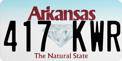 AR license plate 417KWR
