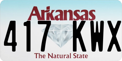 AR license plate 417KWX
