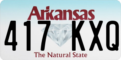 AR license plate 417KXQ