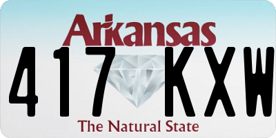AR license plate 417KXW