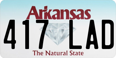 AR license plate 417LAD
