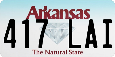 AR license plate 417LAI