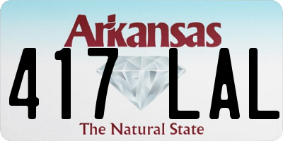 AR license plate 417LAL