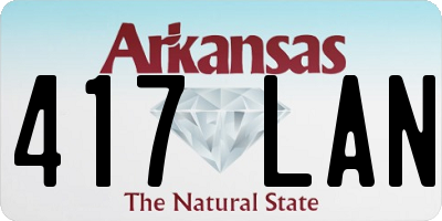 AR license plate 417LAN