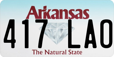 AR license plate 417LAO