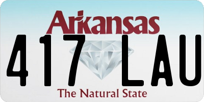 AR license plate 417LAU
