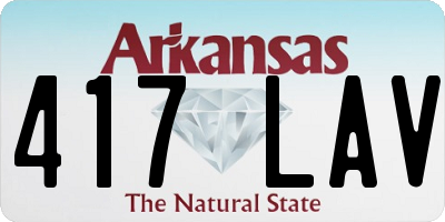 AR license plate 417LAV