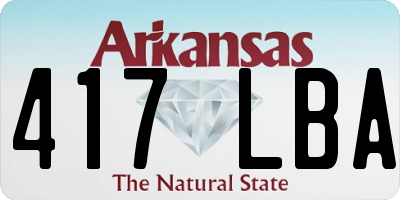 AR license plate 417LBA