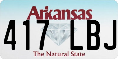 AR license plate 417LBJ