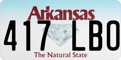 AR license plate 417LBO