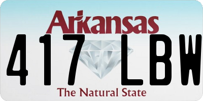 AR license plate 417LBW