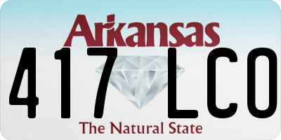AR license plate 417LCO