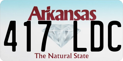 AR license plate 417LDC