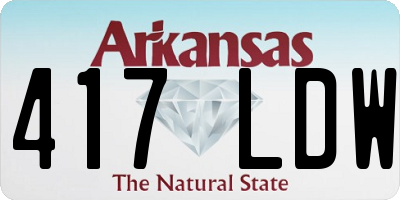AR license plate 417LDW