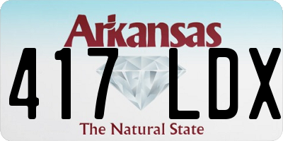 AR license plate 417LDX