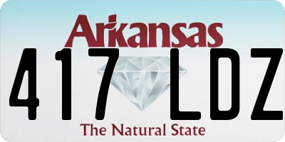 AR license plate 417LDZ