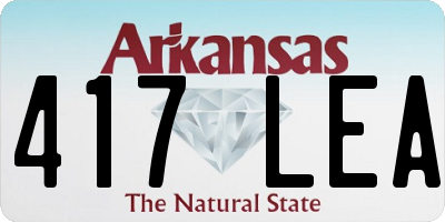 AR license plate 417LEA