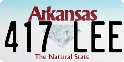 AR license plate 417LEE