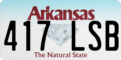AR license plate 417LSB