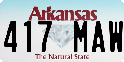 AR license plate 417MAW