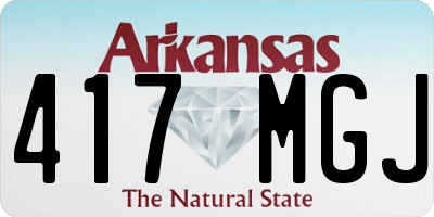 AR license plate 417MGJ