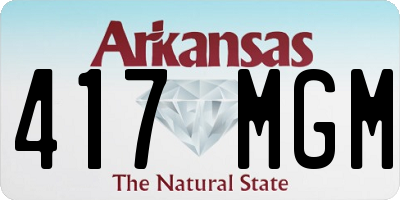 AR license plate 417MGM