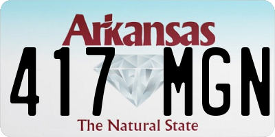 AR license plate 417MGN