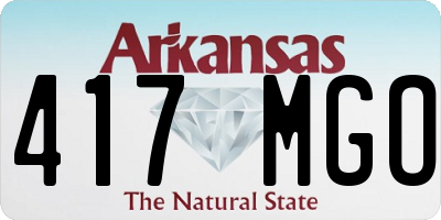 AR license plate 417MGO