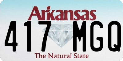 AR license plate 417MGQ