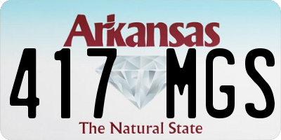 AR license plate 417MGS