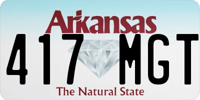 AR license plate 417MGT
