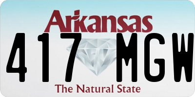 AR license plate 417MGW