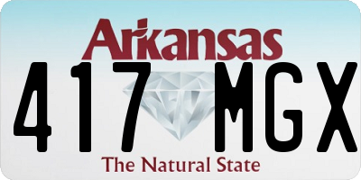 AR license plate 417MGX
